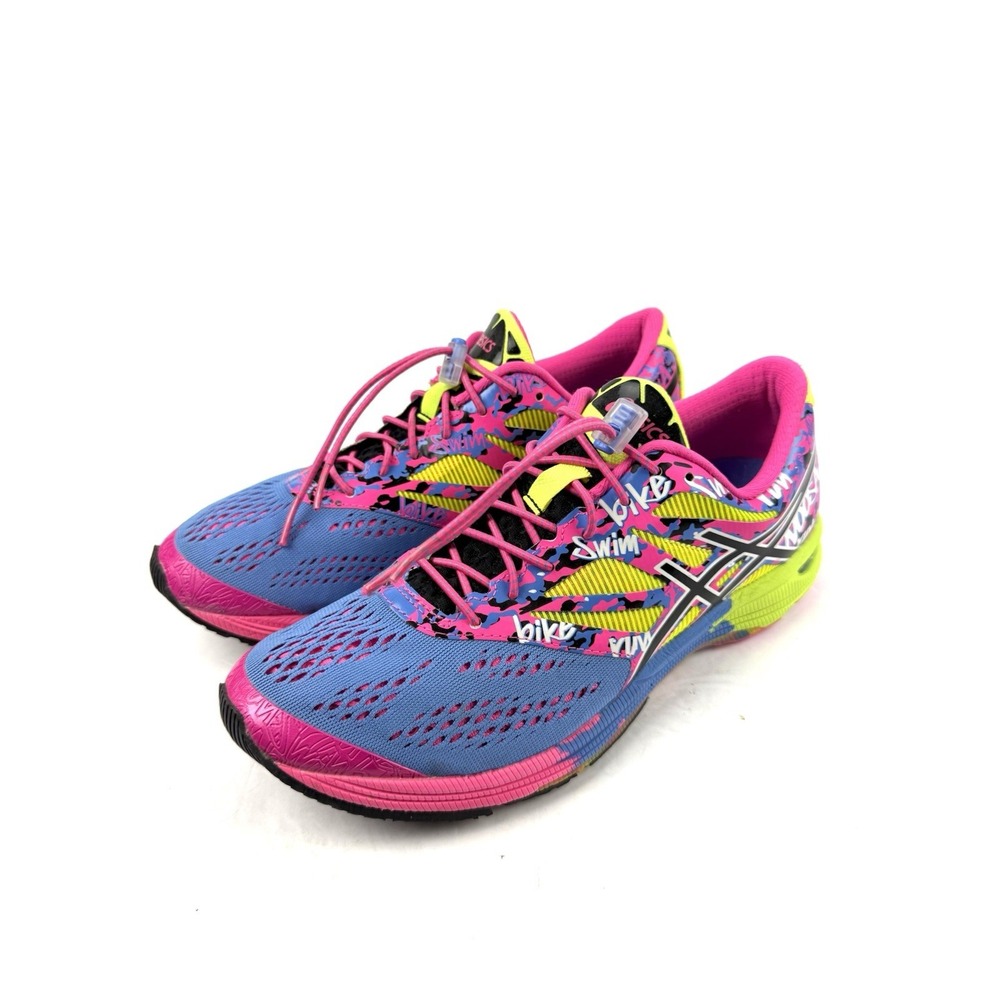 Asics Noosa Tri 10 Sneakers Size 9 Womens Run Bike Swim Hot Pink Lace Up Running